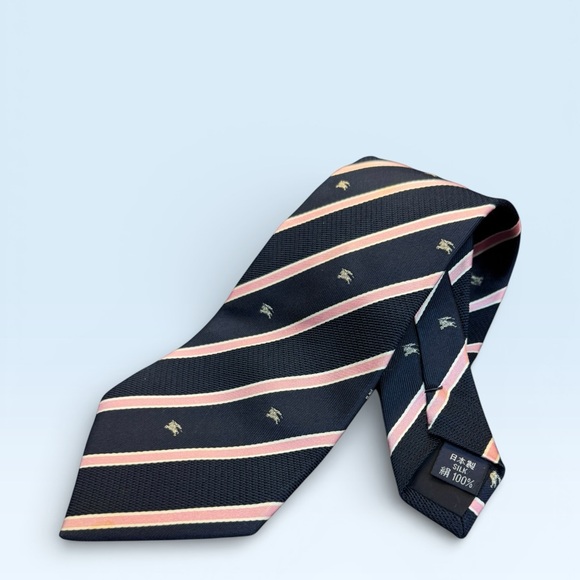 Burberry Other - Burberry Navy and Pink Equestrian Tie
